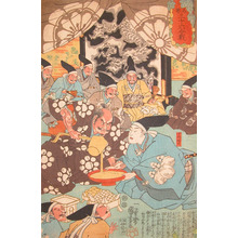 歌川国芳: Juro Sukenari Served Sake - Ronin Gallery