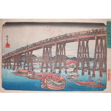 Utagawa Hiroshige: Fireworks at Ryogoku Bridge - Ronin Gallery