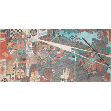 Utagawa Kuniyoshi: Shotoku Taishi Punishes Mononobe no Moriya - Ronin Gallery