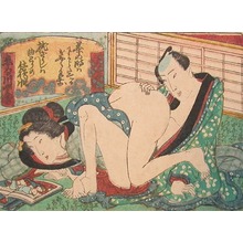 Utagawa Kunisada: Reading an Instructional Book - Ronin Gallery