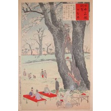 小林清親: Cherry Trees at Koganei - Ronin Gallery