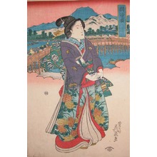 渓斉英泉: Okazaki: Yahagi Bridge - Ronin Gallery