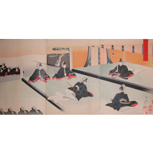 Toyohara Chikanobu: Greeting Shogun - Ronin Gallery