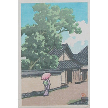 Kawase Hasui, 川瀬巴水 (Hasui)による浮世絵「Strolling」