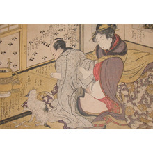 Kitagawa Utamaro: Distracted by a Cat - Ronin Gallery