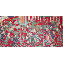 Toyohara Chikanobu: Flower Celebration in the Imperial House - Ronin Gallery