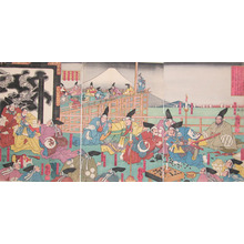 Utagawa Kuniyoshi: Planning the Great Battle of Hyogo - Ronin Gallery