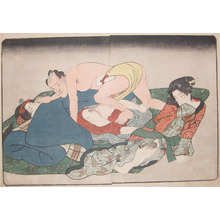 Keisai Eisen: Yabai with Two Women - Ronin Gallery