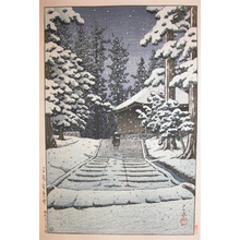 川瀬巴水: Konjikido in Snow at Hiraizumi - Ronin Gallery