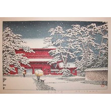 川瀬巴水: Zojoji Temple in Snow - Ronin Gallery
