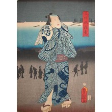 Utagawa Kunisada: Actor Strolling at Night - Ronin Gallery