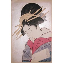 Kitagawa Utamaro: Portrait of a Courtesan-Reprint - Ronin Gallery