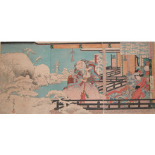 Utagawa Hiroshige: Taira no Kiyomori in the Ghosty Garden - Ronin Gallery
