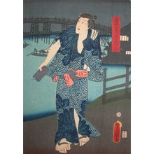 Utagawa Kunisada: Kikumatsu by the River - Ronin Gallery