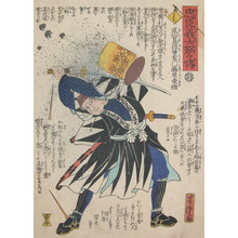 Utagawa Yoshitora: Okajima Yasoemon Fujiwara no Tsuneki - Ronin Gallery