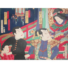 Toyohara Kunichika: Mongolian Mistress and Kabuki Actors - Ronin Gallery