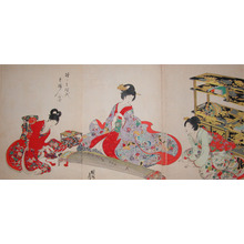 Toyohara Chikanobu: Noble Woman Playing Koto - Ronin Gallery