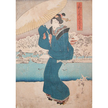 Utagawa Hiroshige: Shinobazu Pond in Snow - Ronin Gallery
