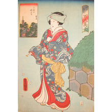 Utagawa Kunisada: Visiting the Temple - Ronin Gallery