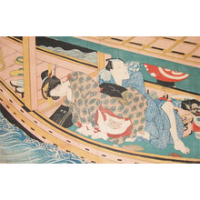 Keisai Eisen: Dinner and Love on the River - Ronin Gallery