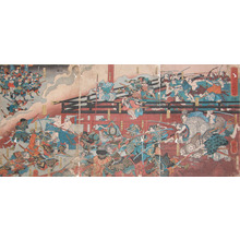 歌川国芳: The Night Attack of the Yamaki Mansion - Ronin Gallery