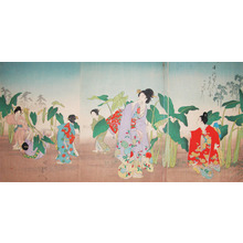 Toyohara Chikanobu: Noble Woman at a Mountain Village - Ronin Gallery