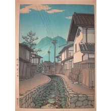 Kawase Hasui, 川瀬巴水 (Hasui)创作的日本版画《Nogami Town, Saitama》