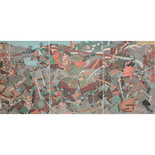 歌川国芳: The Great Battle of Takatachi Castle in Mutsu - Ronin Gallery