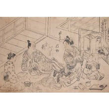 Masanobu: Courtesan Performing Moxibustion - Ronin Gallery