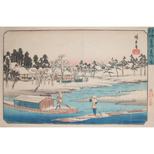 Utagawa Hiroshige: Fine Day after Snow at Masaki - Ronin Gallery