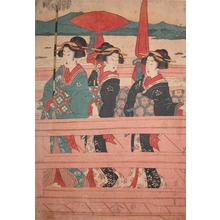 菊川英山: Procession of Women of the Castle - Ronin Gallery