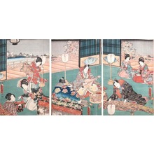 Utagawa Kunisada: Spring Music Party - Ronin Gallery