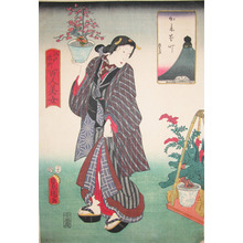 Utagawa Kunisada: Kanda-cho: The Bonsai Tree - Ronin Gallery