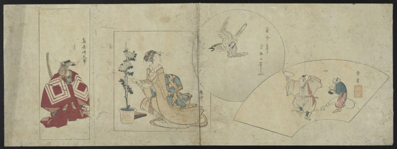 Japanese Print "Various scenes" by Ryuryukyo Shinsai, 柳々居辰斎 (Ryūryūkyo Shinsai, Torii Kiyomoto)