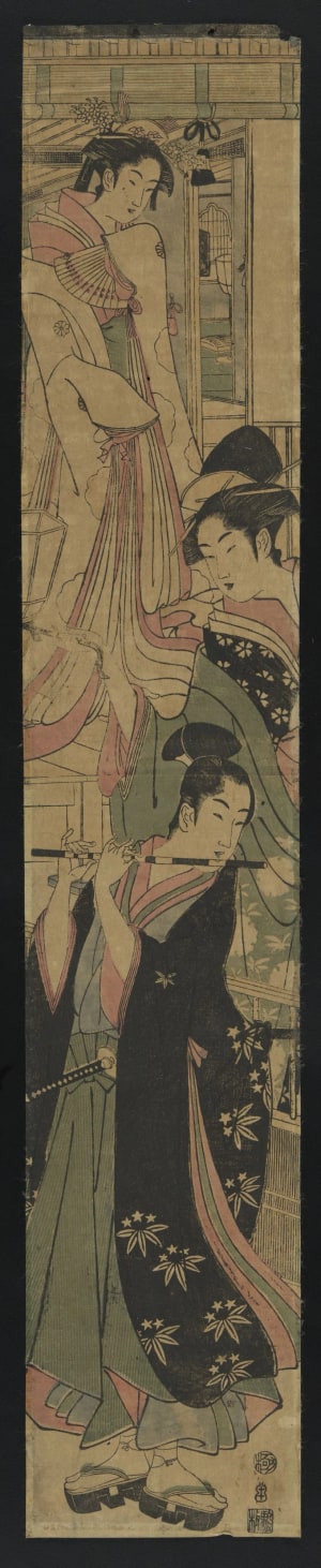 Chokosai Eisho, 鳥高斎栄昌 (Chōkōsai Eishō)による浮世絵「Perfomance at Home」