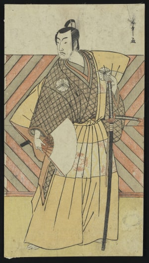 Japanese Print "Actor Matsumoto Koshiro as a Samurai" by Katsukawa Shunsho, 勝川春章 (Shunshō Katsukawa)