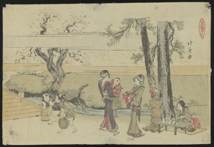 Japanese Print "Wayside Scene in Oji" by Katsushika Hokusai, 葛飾北斎 (Katsushika Hokusai)