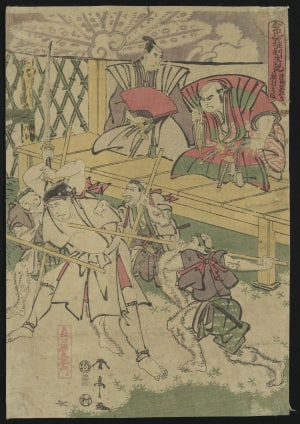 Japanese Print "Tale of Revenge: The Story of Tamiya Botarō" by Katsukawa Shuntei, 勝川春亭 (Shuntei Katsukawa)