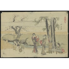 Katsushika Hokusai, 葛飾北斎 (Katsushika Hokusai)による浮世絵「Wayside Scene in Oji」