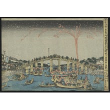 Utagawa Hiroshige, 歌川広重 (Hiroshige Utagawa)による浮世絵「Nihonbashi (The Bridge of Japan)」