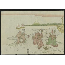 Katsukawa Shunko, 勝川春好 (Shunkō Katsukawa)による浮世絵「Gathering Shellfish at Low Tide」