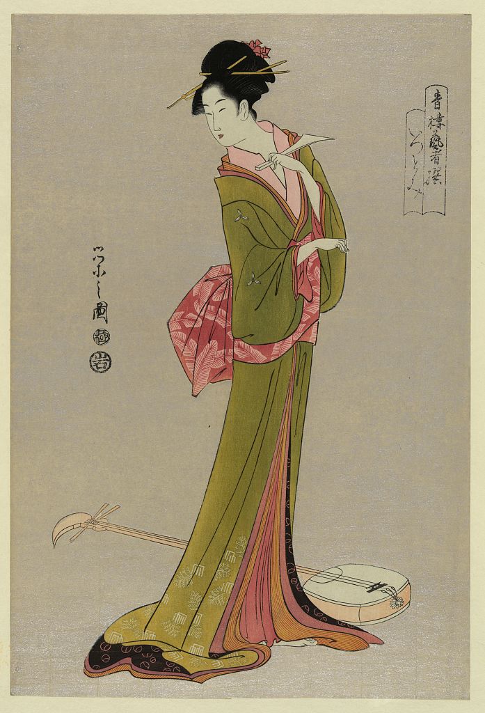 Hosoda Eishi: Itsutomi - Library of Congress - Ukiyo-e Search