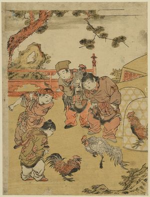 Kitao Shigemasa: Chinese children fighting cocks. - Library of Congress