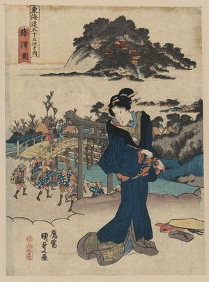 Utagawa Toyokuni I: View of Fujisawa. - Library of Congress