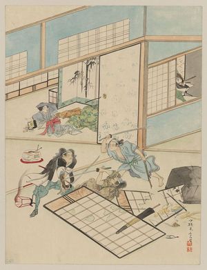 無款: [Jūichidanme - act eleven of the Chūshingura - searching the house] - アメリカ議会図書館