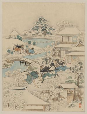 Unknown: [Jūichidanme - act eleven of the Chūshingura - searching the grounds] - Library of Congress