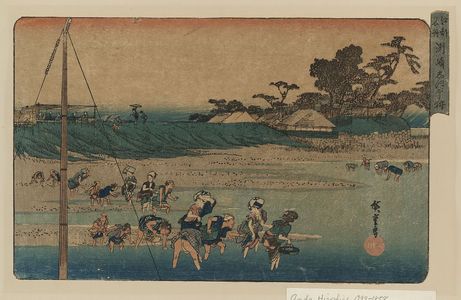 Utagawa Hiroshige: Salt gathering at Suzaki. - Library of Congress