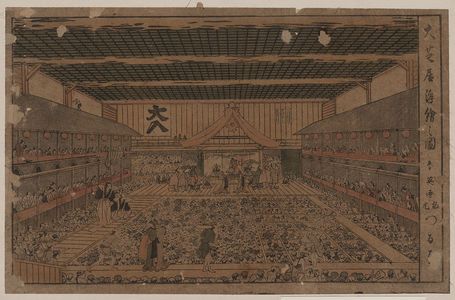 Katsukawa Shunʼei: A perspective view of the Grant Theater. - アメリカ議会図書館