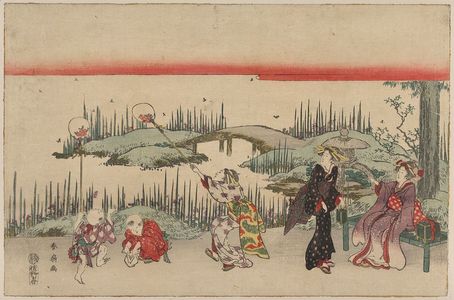 Katsukawa Shunsen: Catching fireflies. - Library of Congress