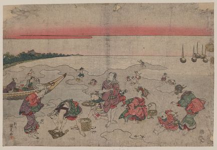 Utagawa Kunitora: Gathering shells. - Library of Congress